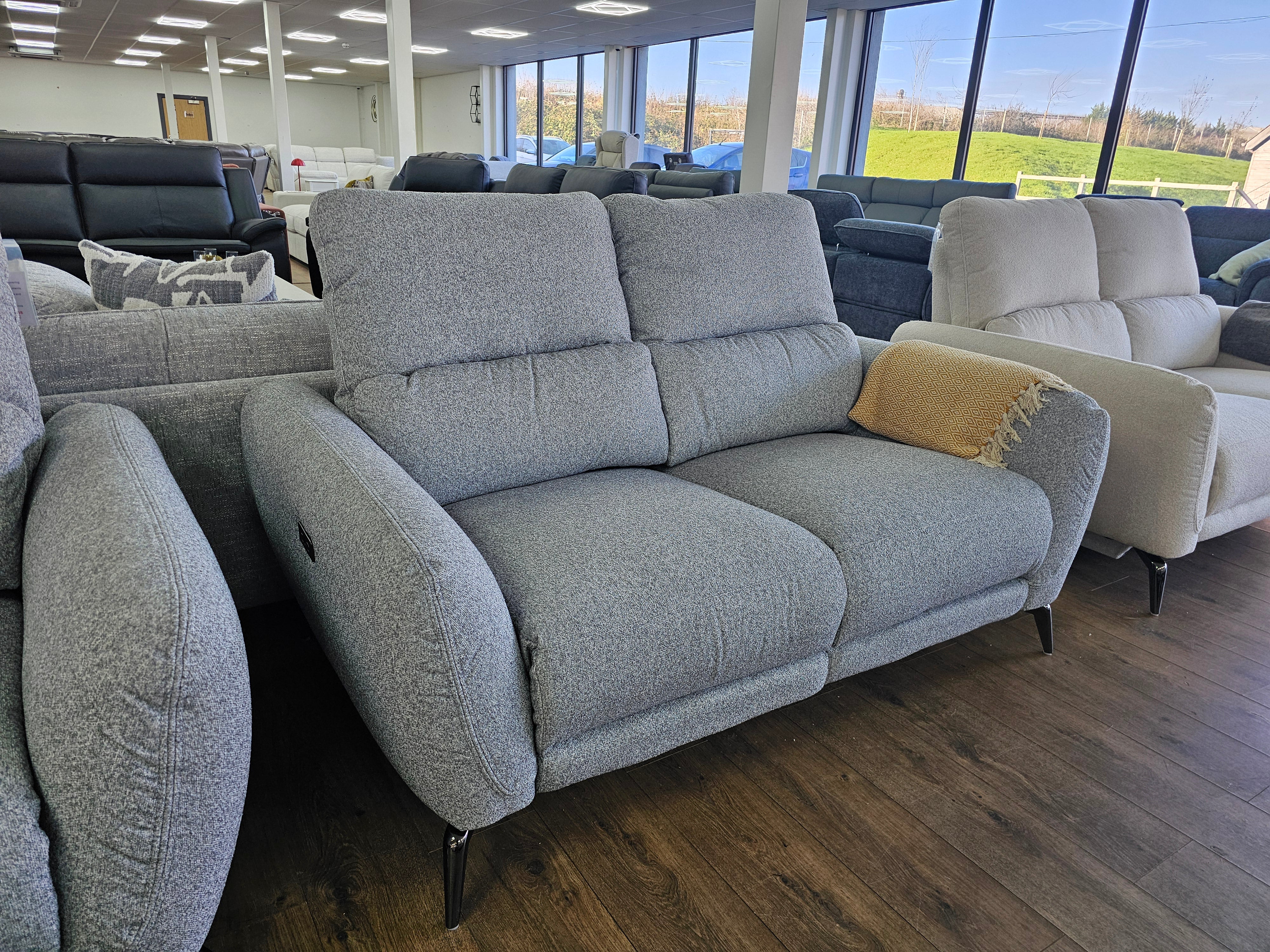 Sorrento Electric Recliner Grey 2 Seater
