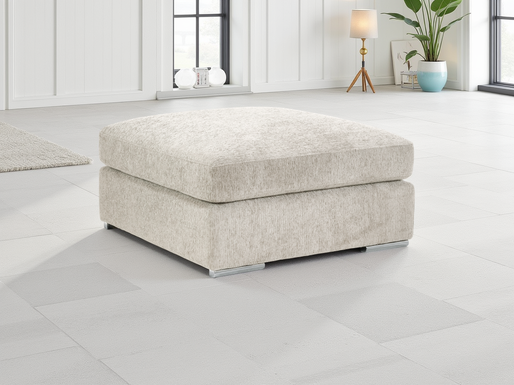 Naples Sofa Beige Footstool