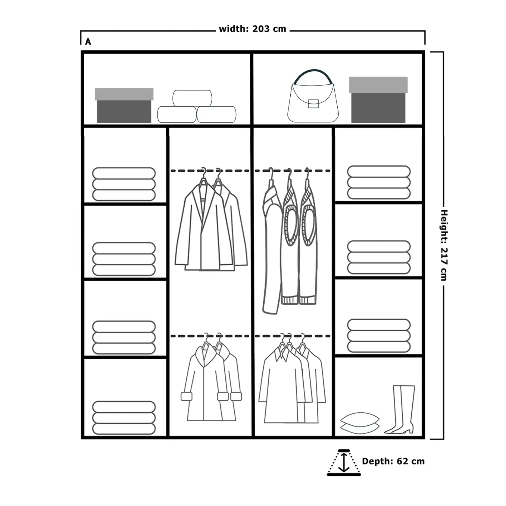 New California Sliding Door Wardrobe (DB)