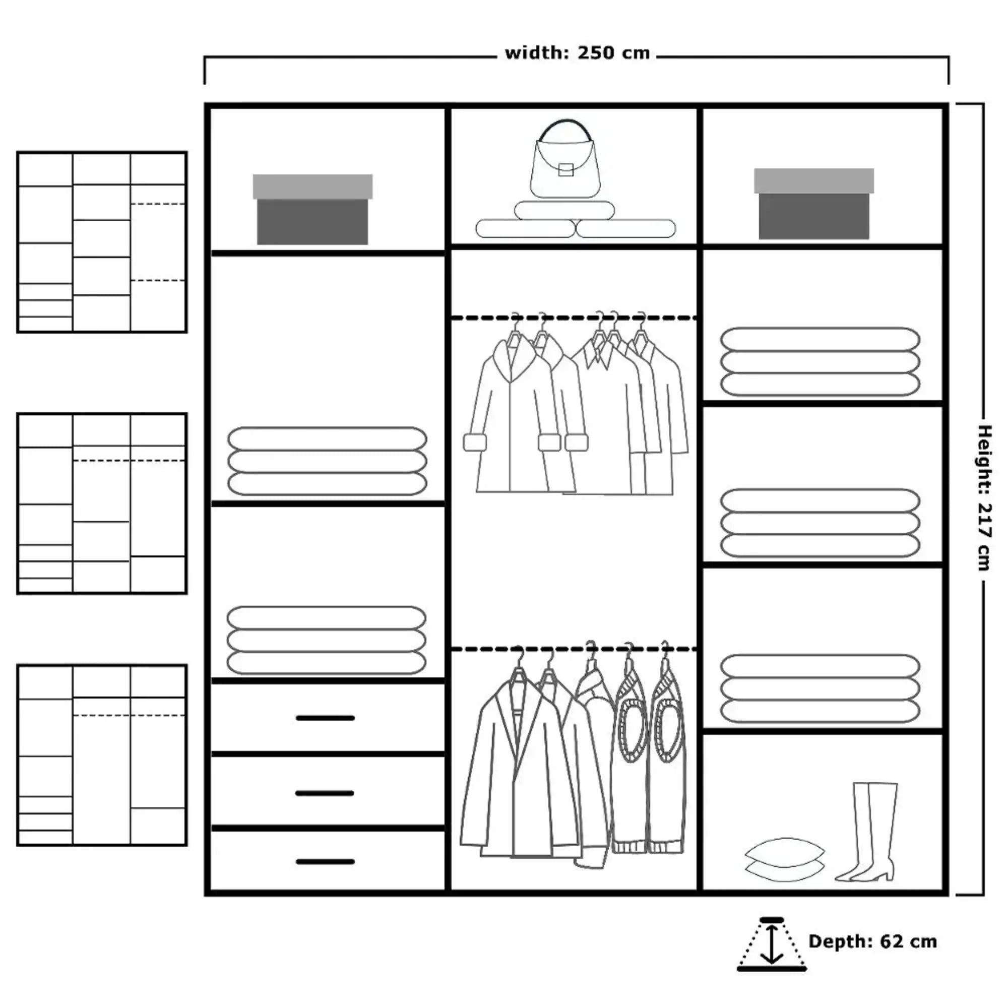Wave Sliding Wardrobe