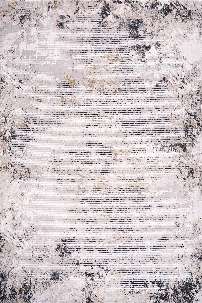 Ruby Weathered Lines Grey Beige Rug