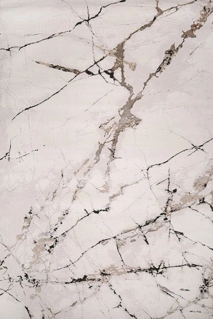 Ruby White Marble Vein Rug