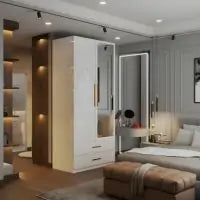 XD3 High Gloss 2 Door Wardrobe (80cm)