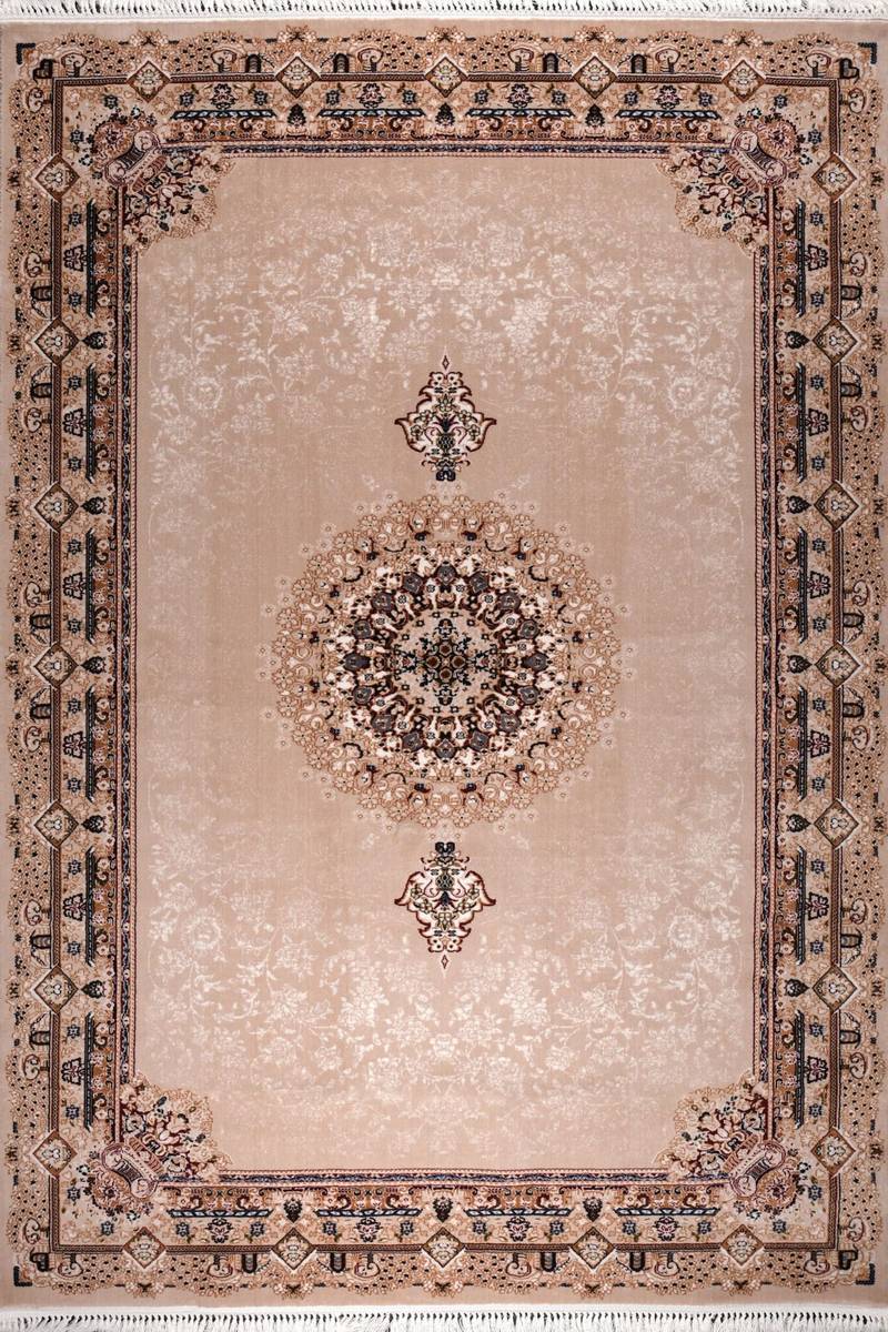 SAPPHIRE Beige Floral Medallion Rug 8418D E3388 BEIGE/BEIGE
