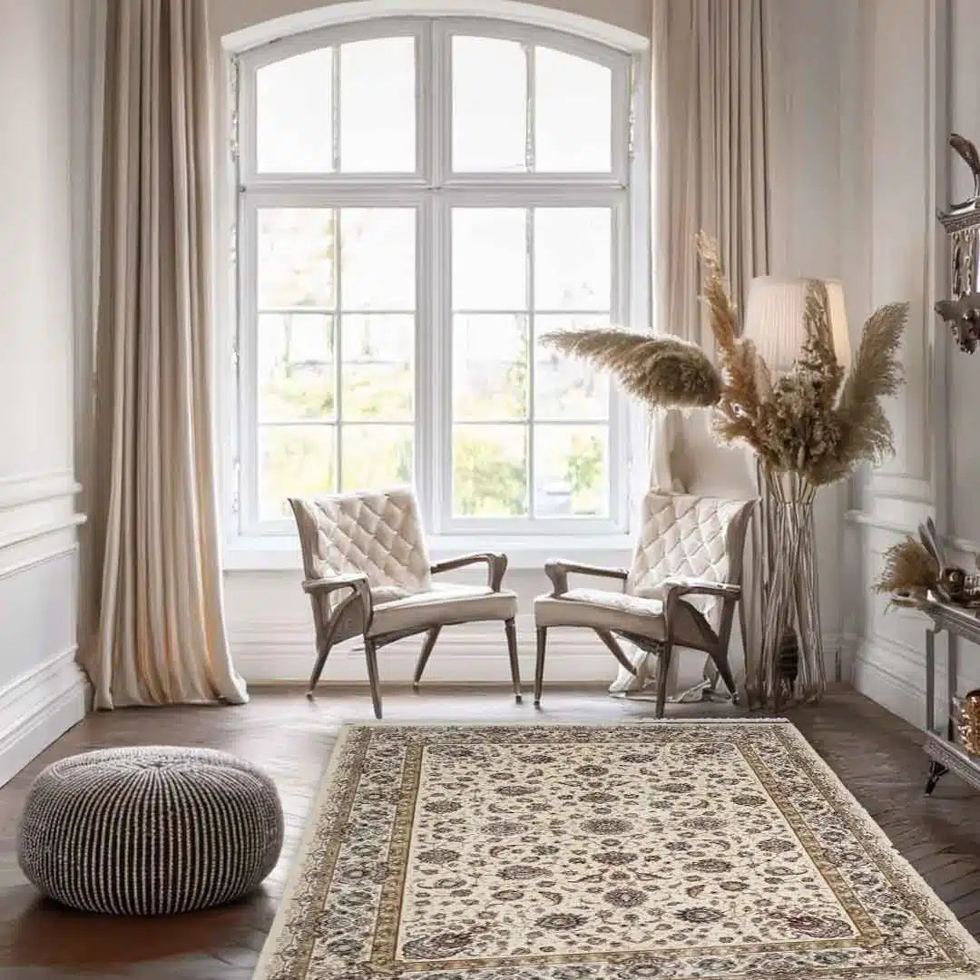 Minyatur Persian Garden Cream Traditional Rug