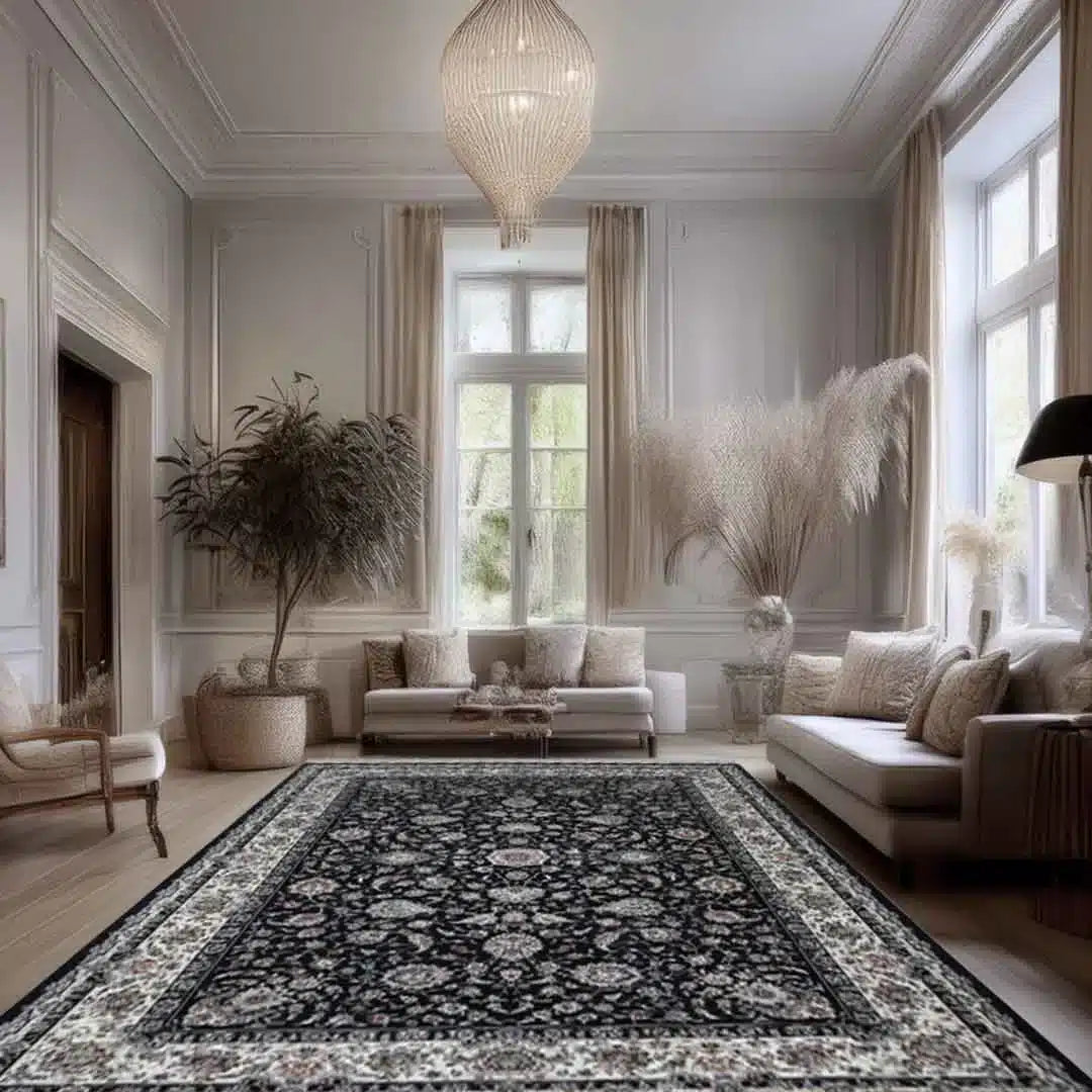 Minyatur Classic Persian Navy Traditional Rug