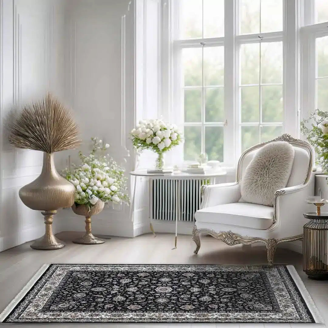 Minyatur Classic Persian Navy Traditional Rug