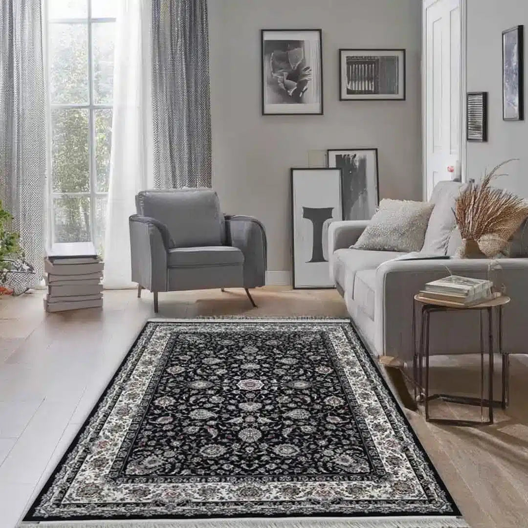 Minyatur Classic Persian Navy Traditional Rug