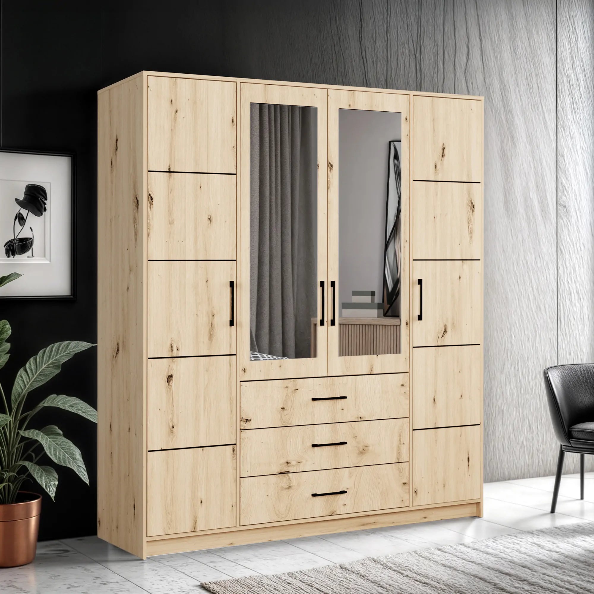 Belluno 4 Door Wardrobe (1st Branding)