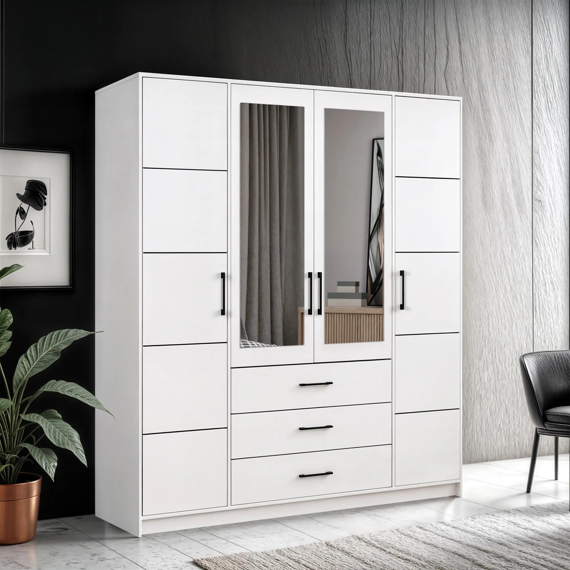 Belluno 4 Door Wardrobe (1st Branding)