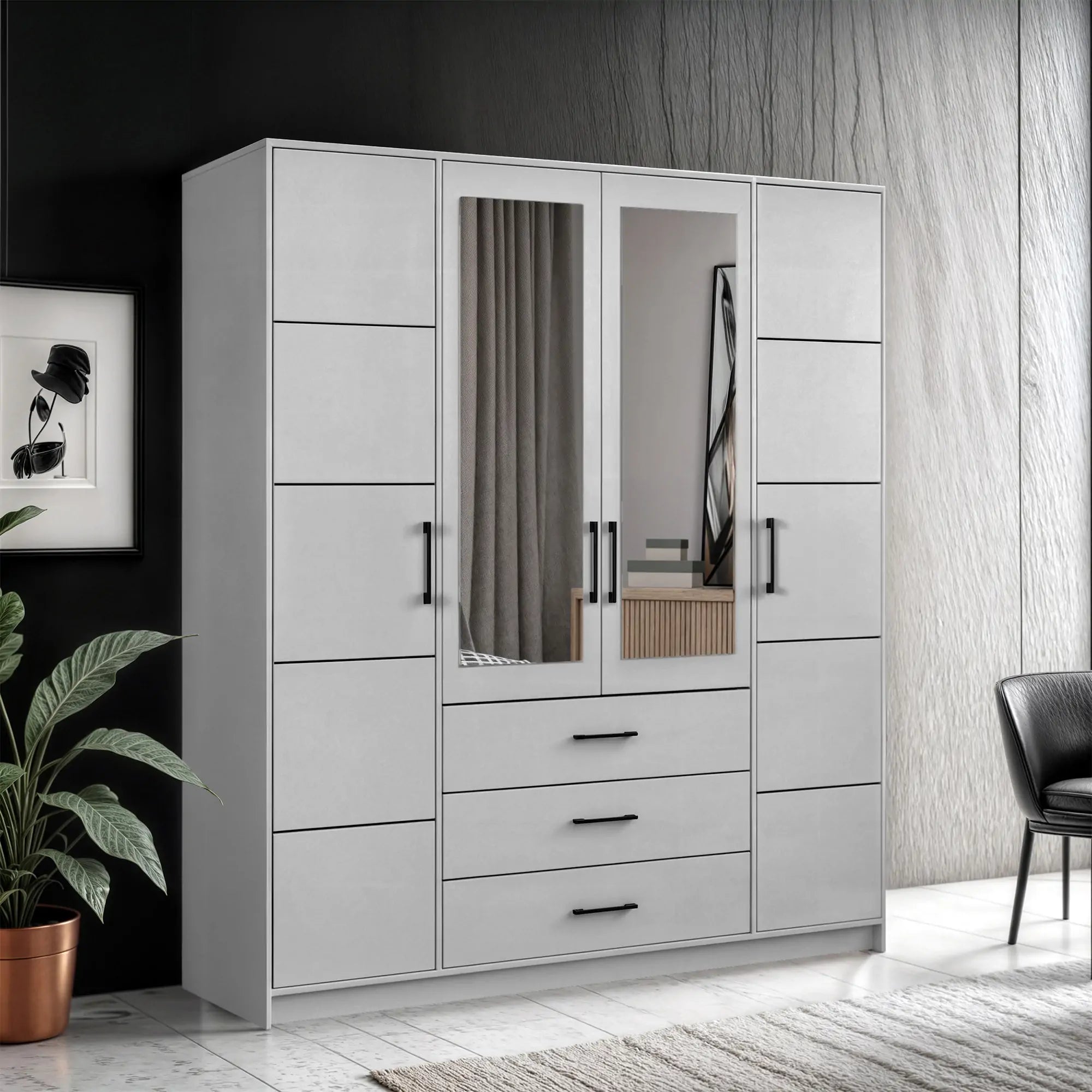 Belluno 4 Door Wardrobe (1st Branding)