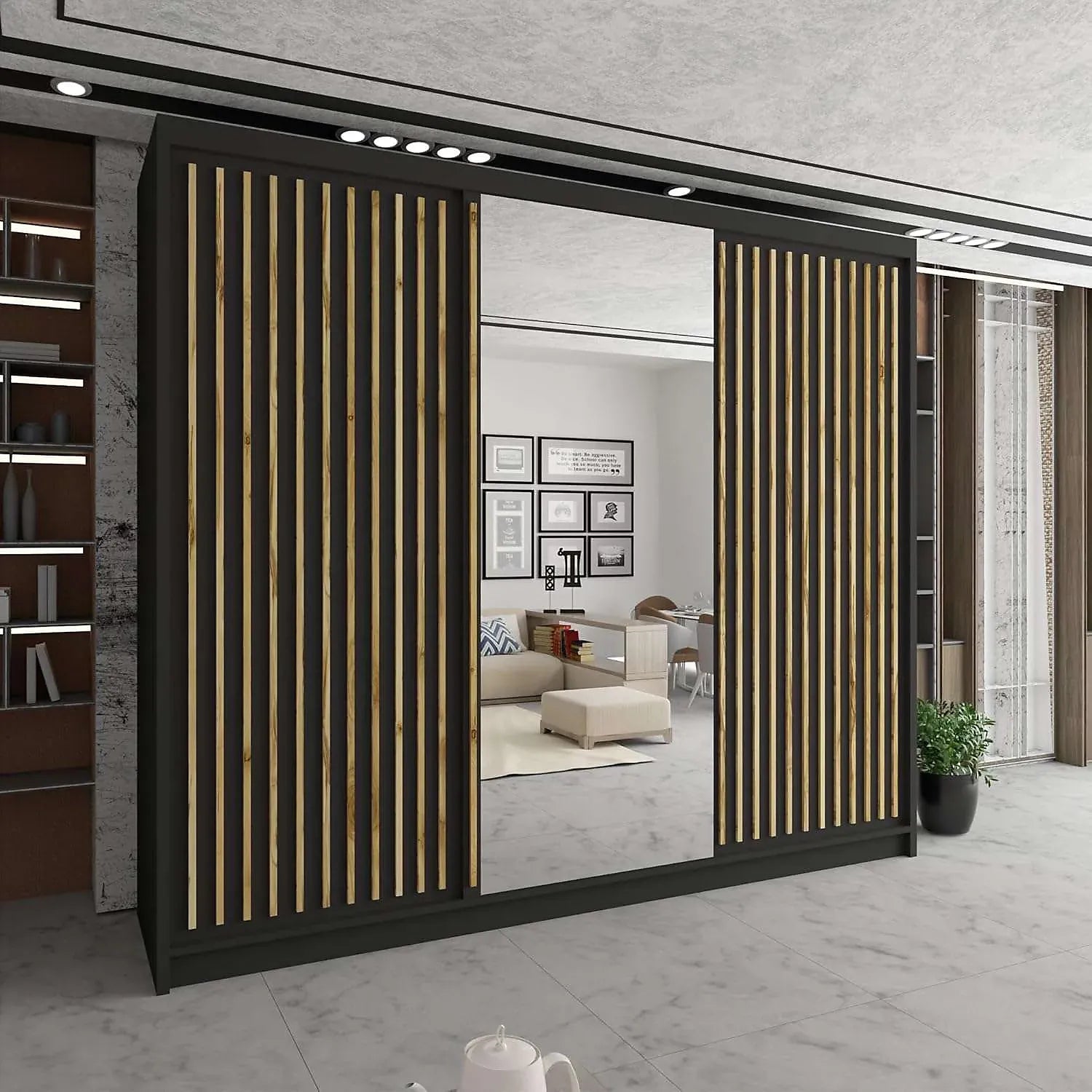 Ronal Sliding Door Wardrobe BQ
