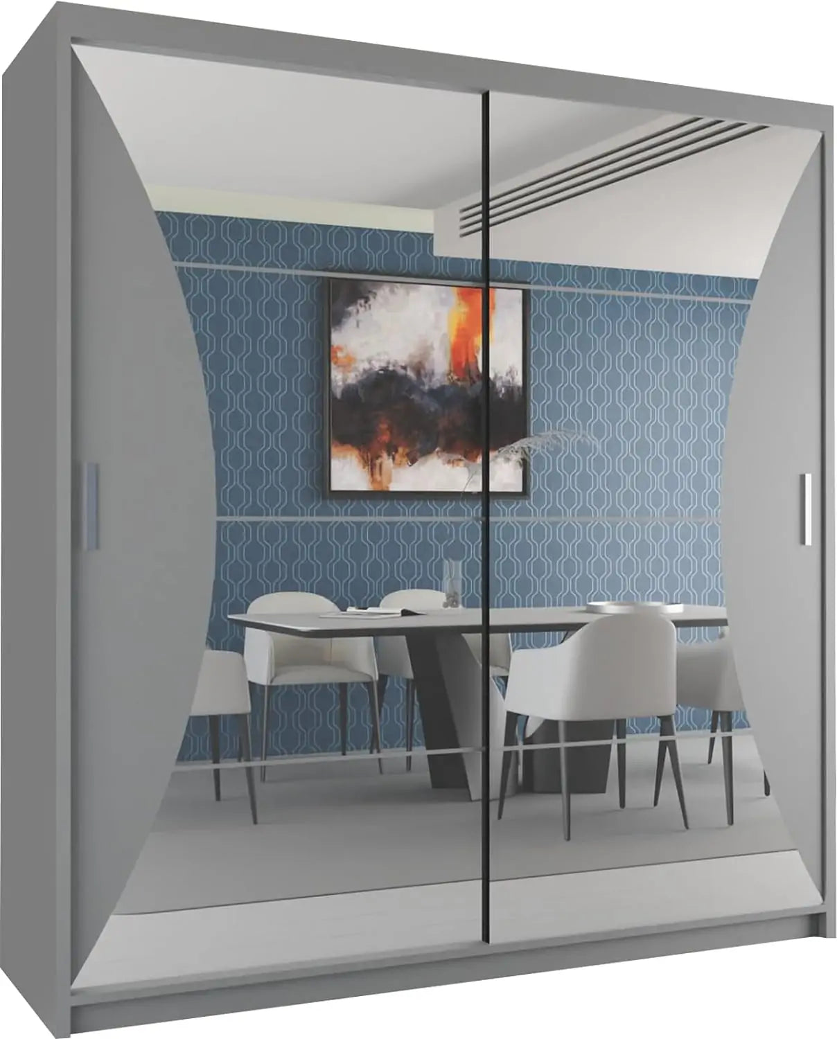 California Sliding Wardrobe Black, White and Grey