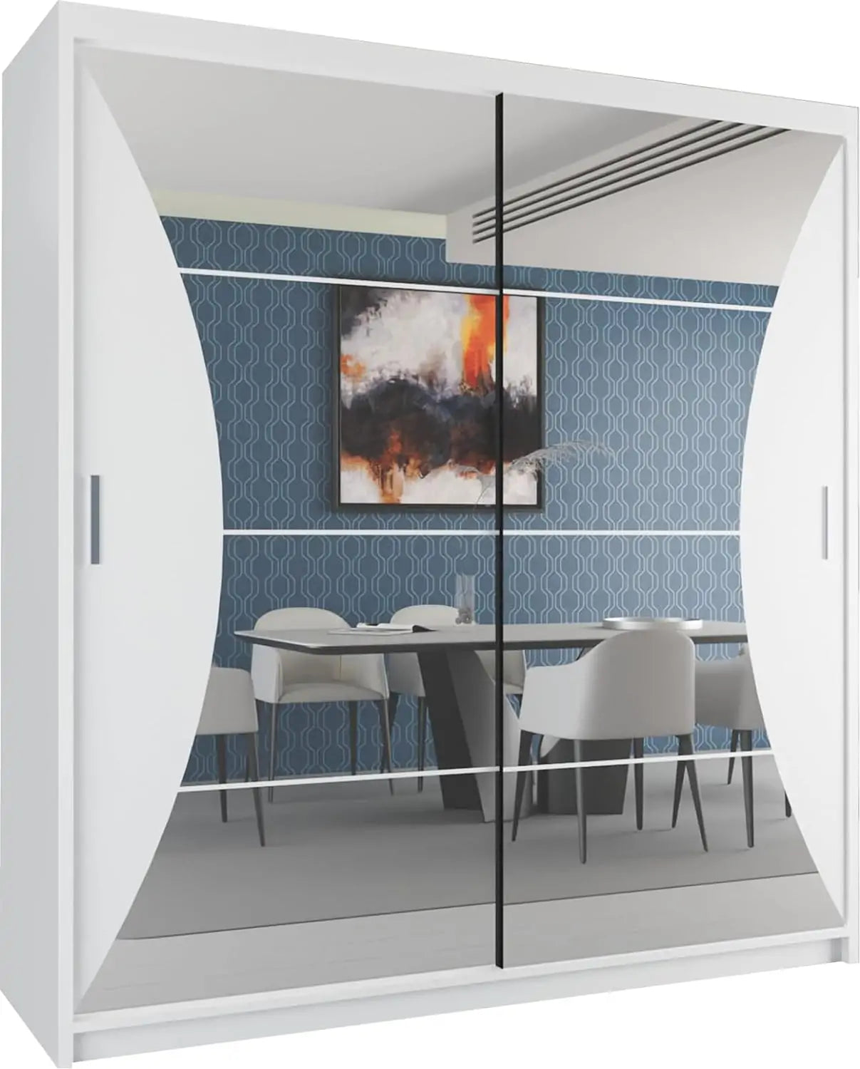 California Sliding Wardrobe Black, White and Grey