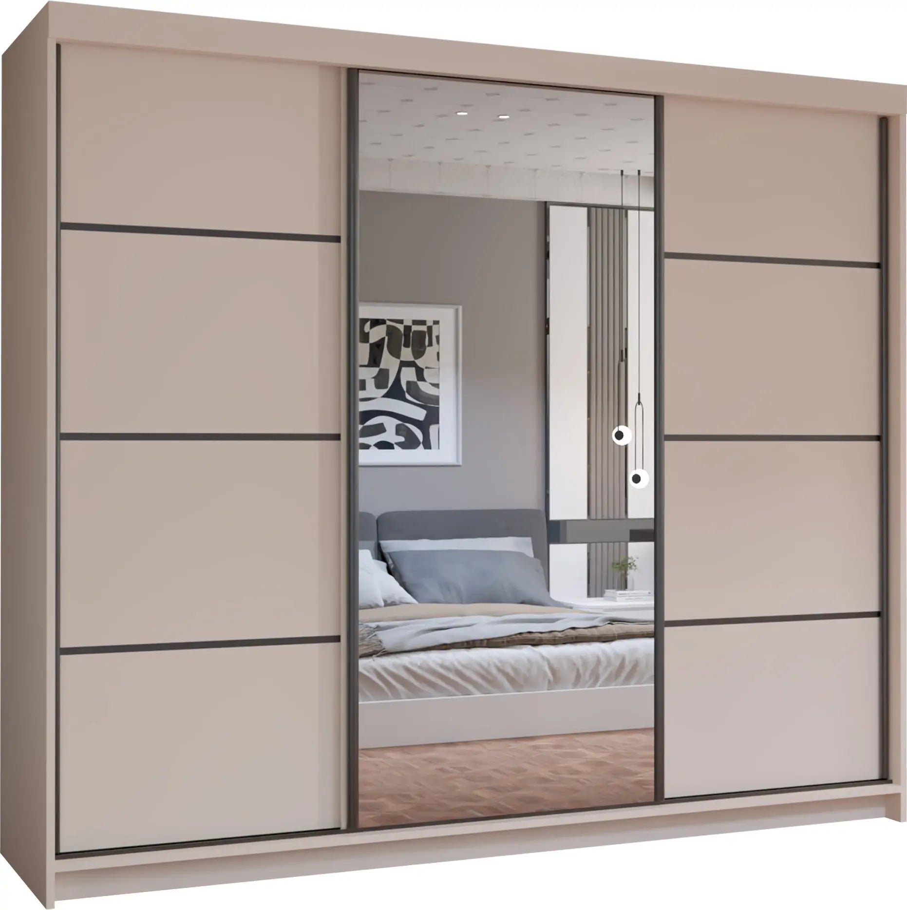 Palarmo 3 Door Sliding Door Wardrobe in 4 Colors(2nd)
