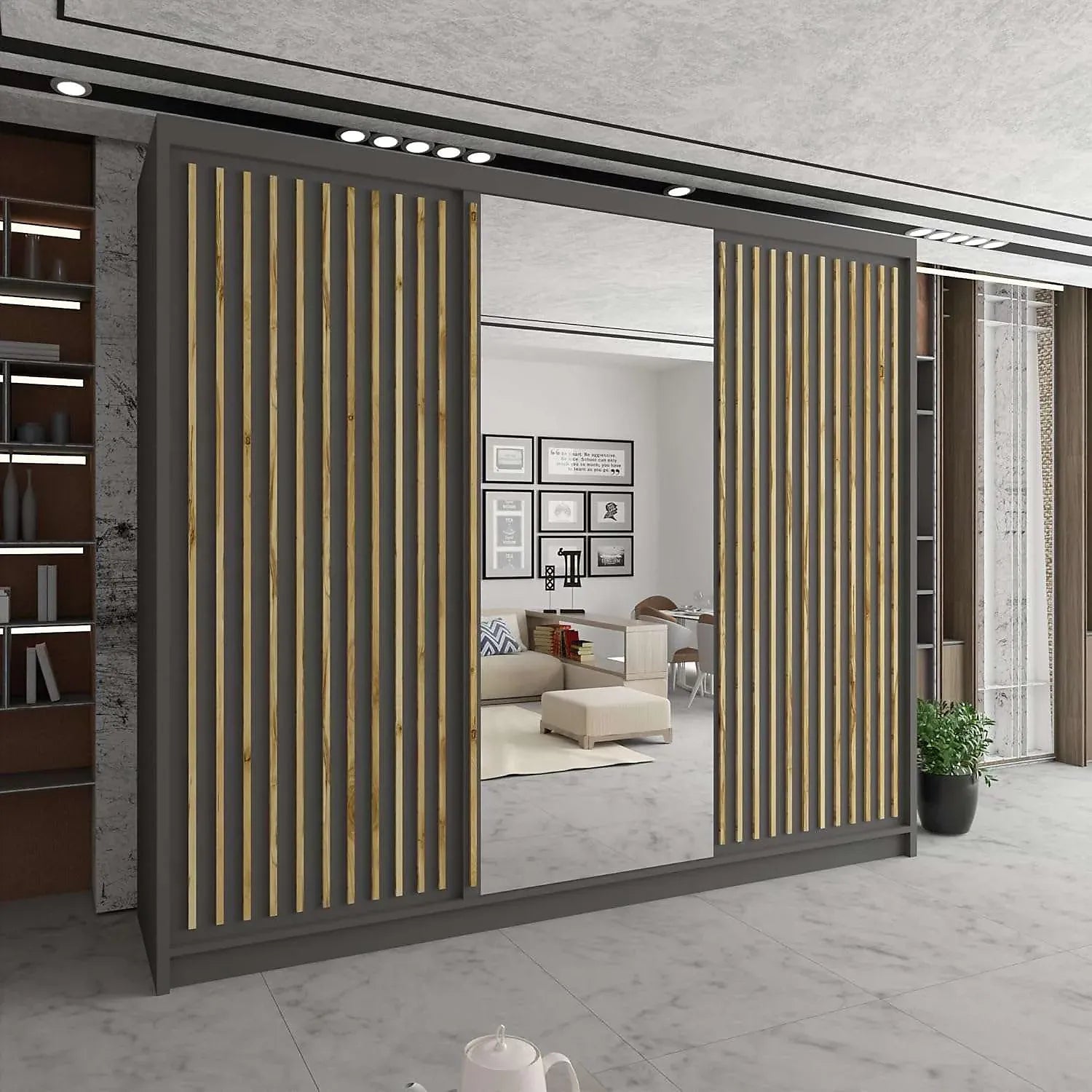 Ronal Sliding Door Wardrobe BQ