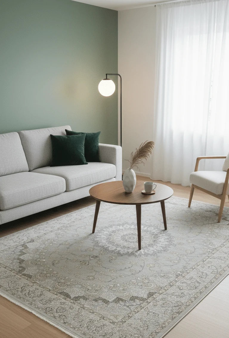 SAPPHIRE Grey Heritage Bloom Rug