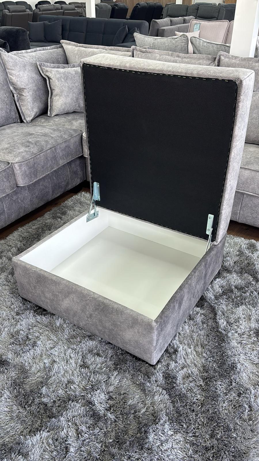 Serena Sofa Grey Footstool