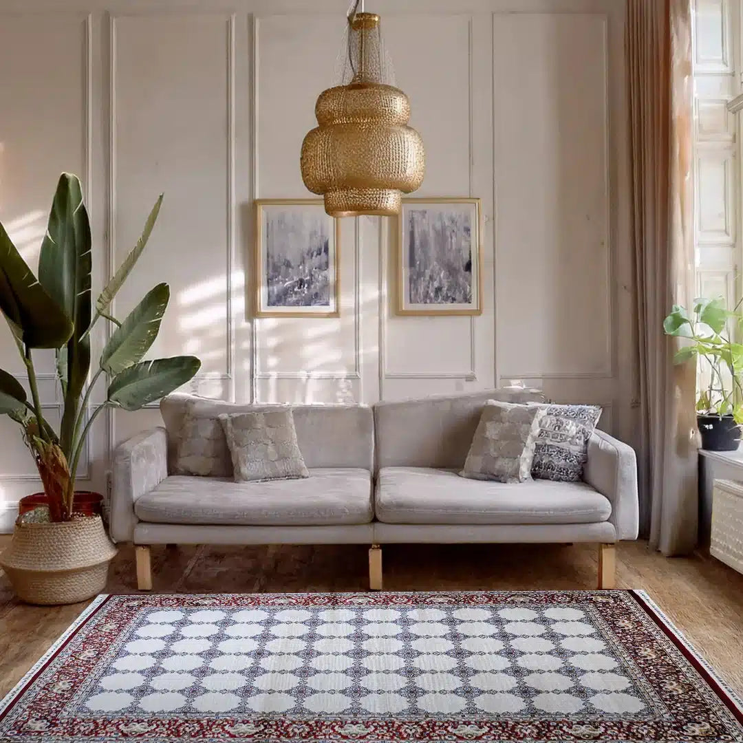 Bukhara Red Beige Elegance Rug | A636B-E3338-RED/BEIGE