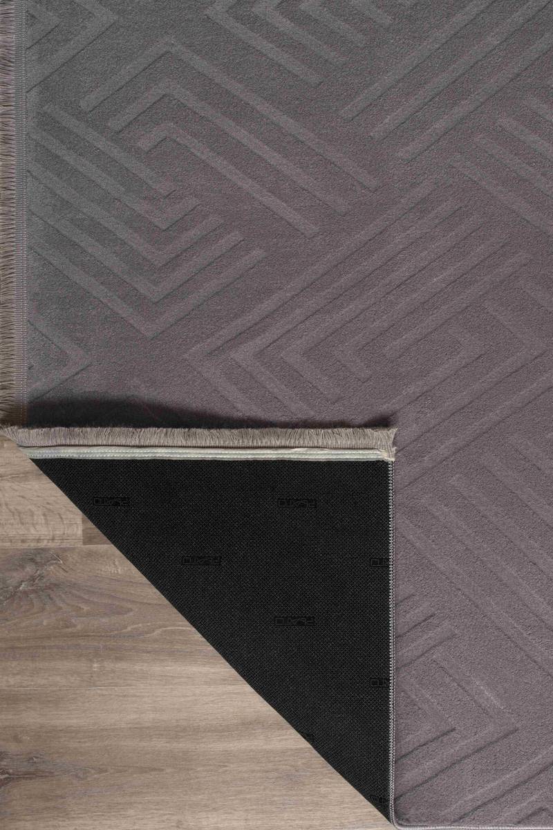 OPPO Washable Rug 1010 Grey – Modern Geometric, Soft & Non-Slip