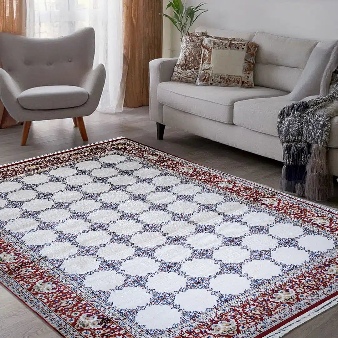 Bukhara Red Beige Elegance Rug | A636B-E3338-RED/BEIGE