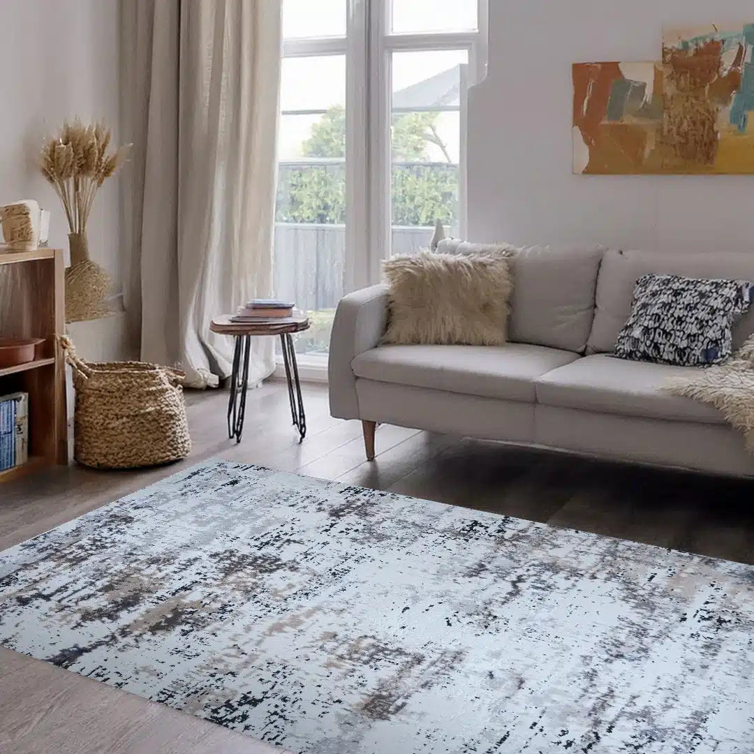 Lorenz Cream Grey Abstract Modern Rug | A759A