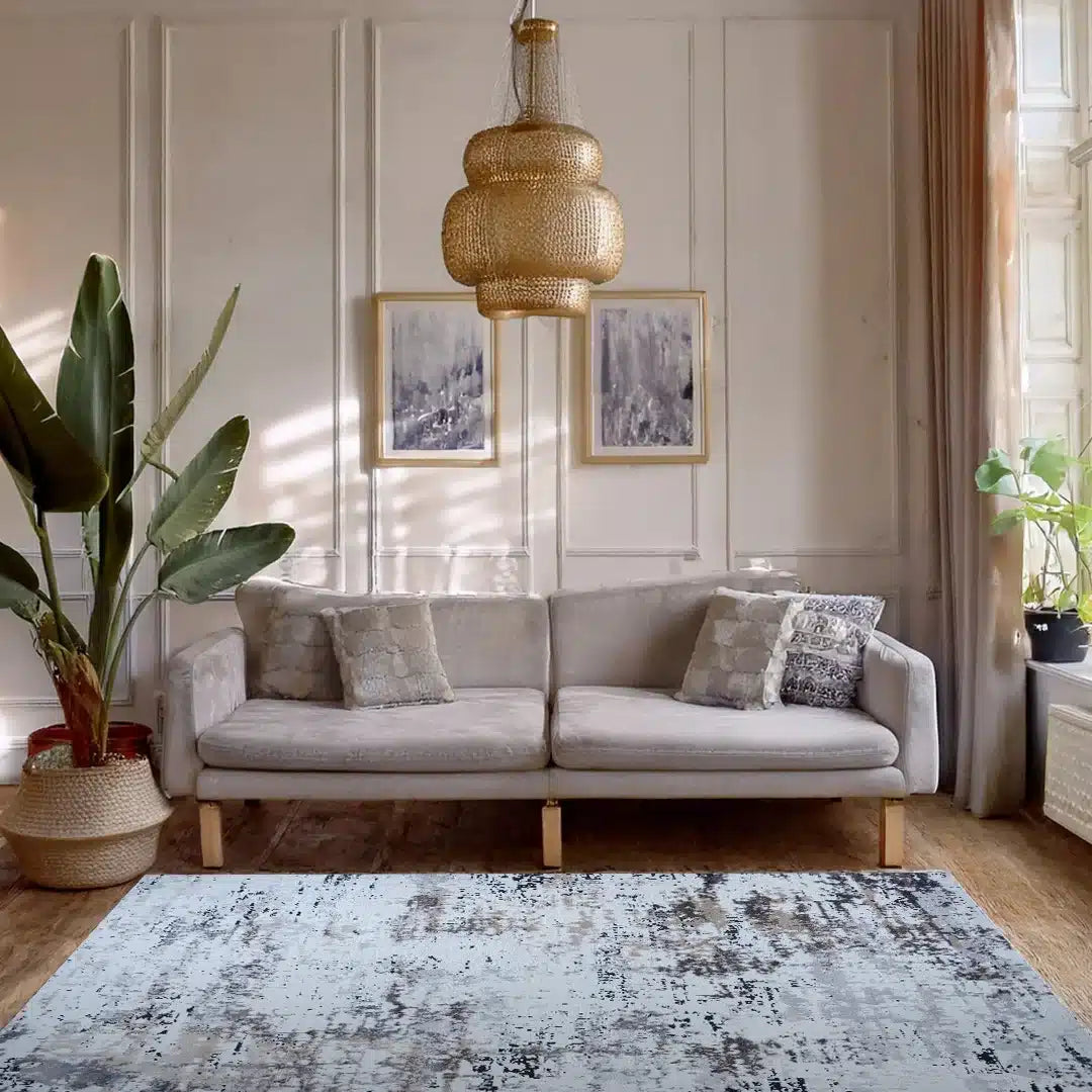 Lorenz Cream Grey Abstract Modern Rug | A759A