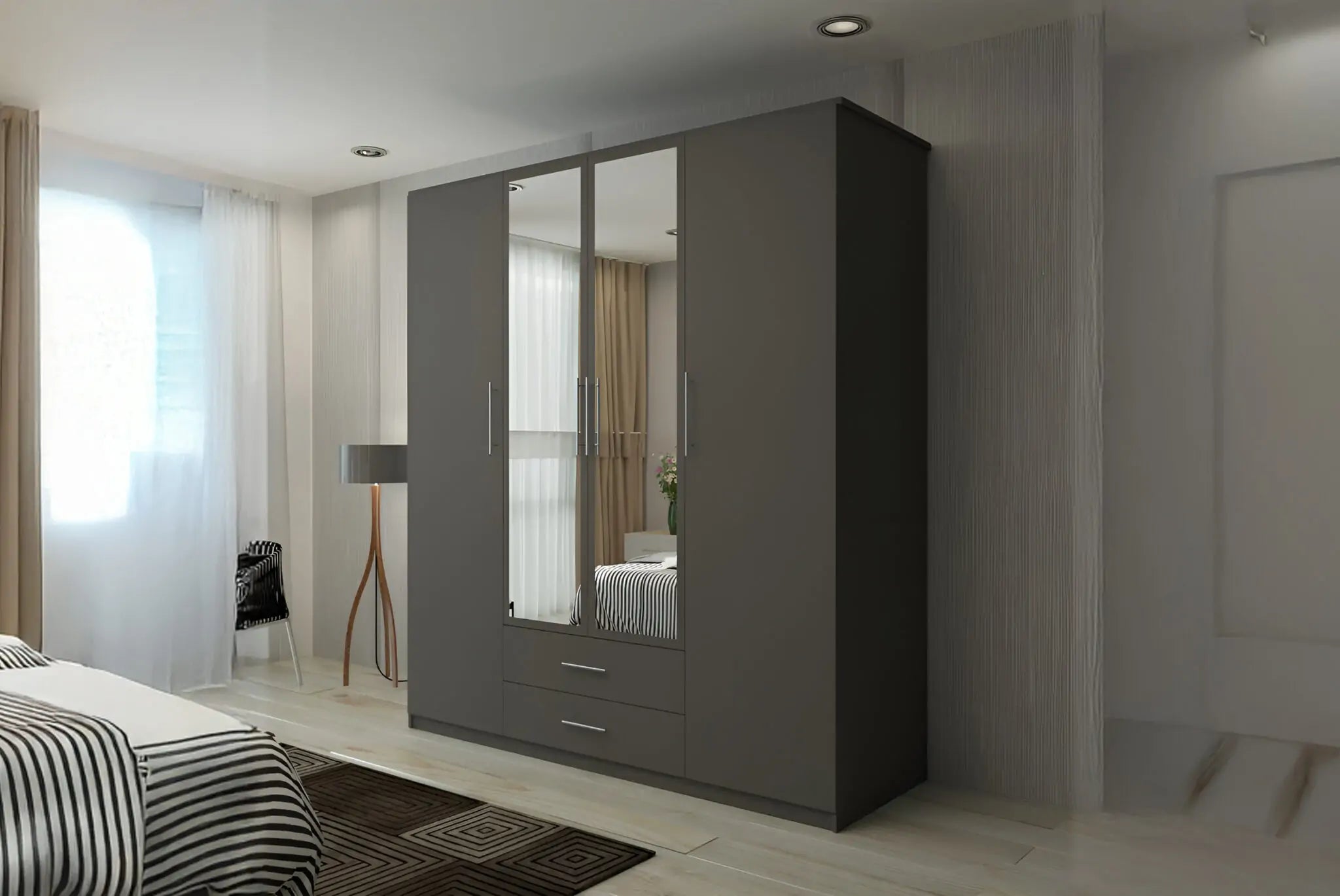 London New Hinged Door Wardrobe(WW)