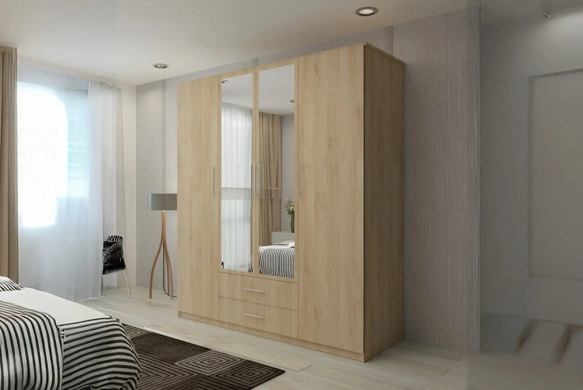 London New Hinged Door Wardrobe(WW)