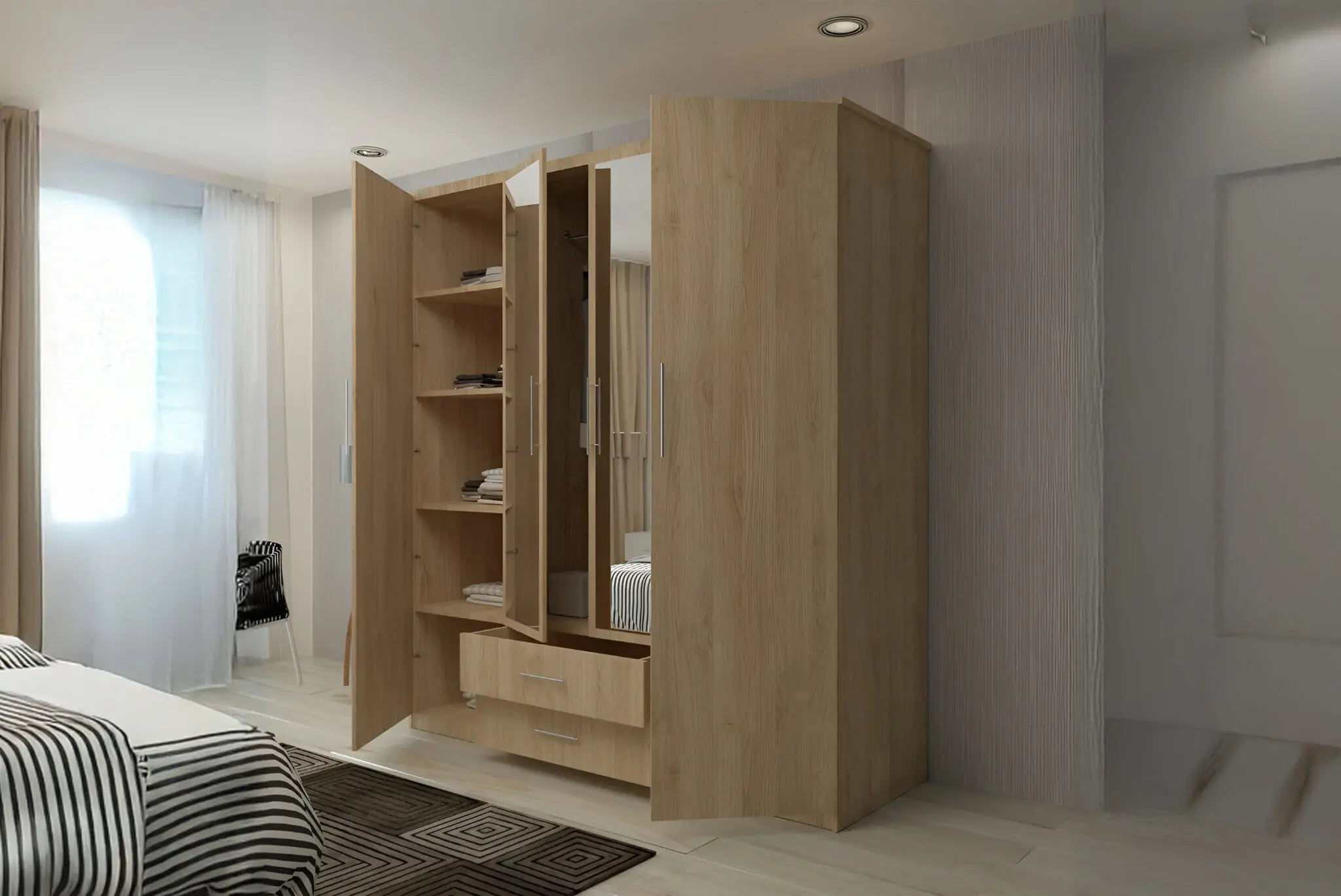 London New Hinged Door Wardrobe(WW)