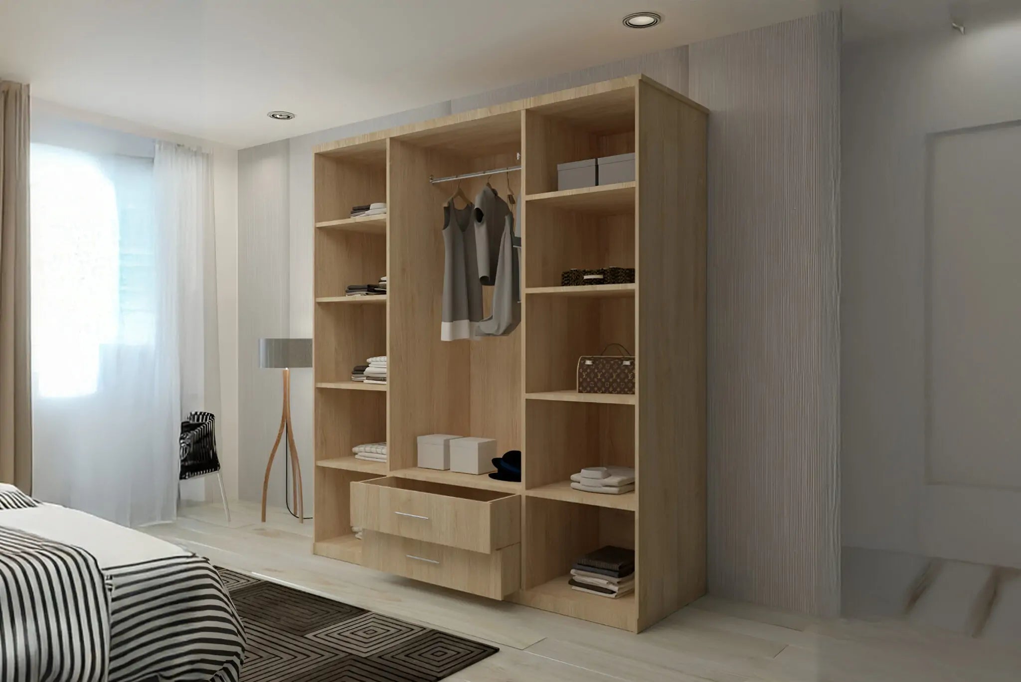 London New Hinged Door Wardrobe(WW)