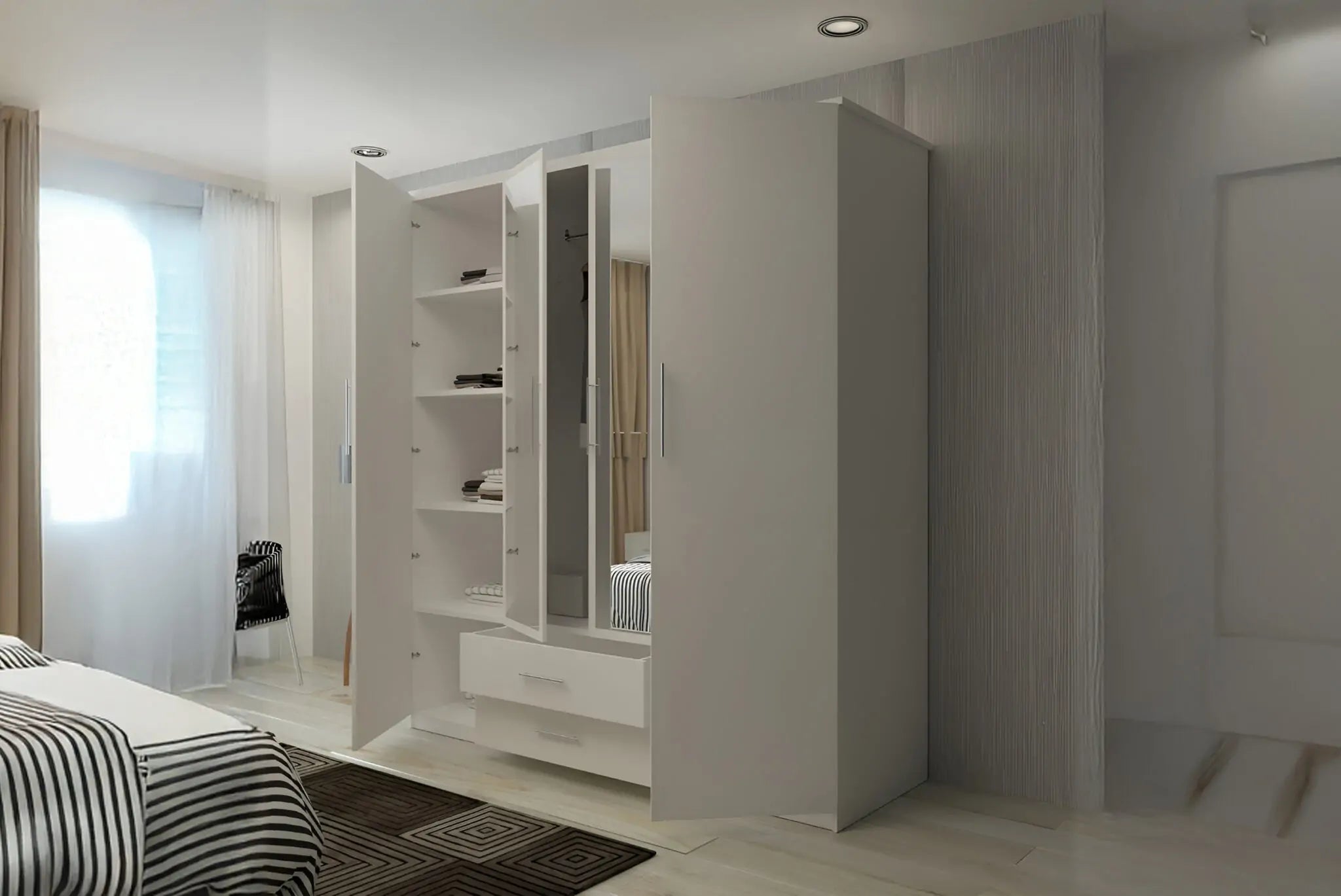 London New Hinged Door Wardrobe(WW)