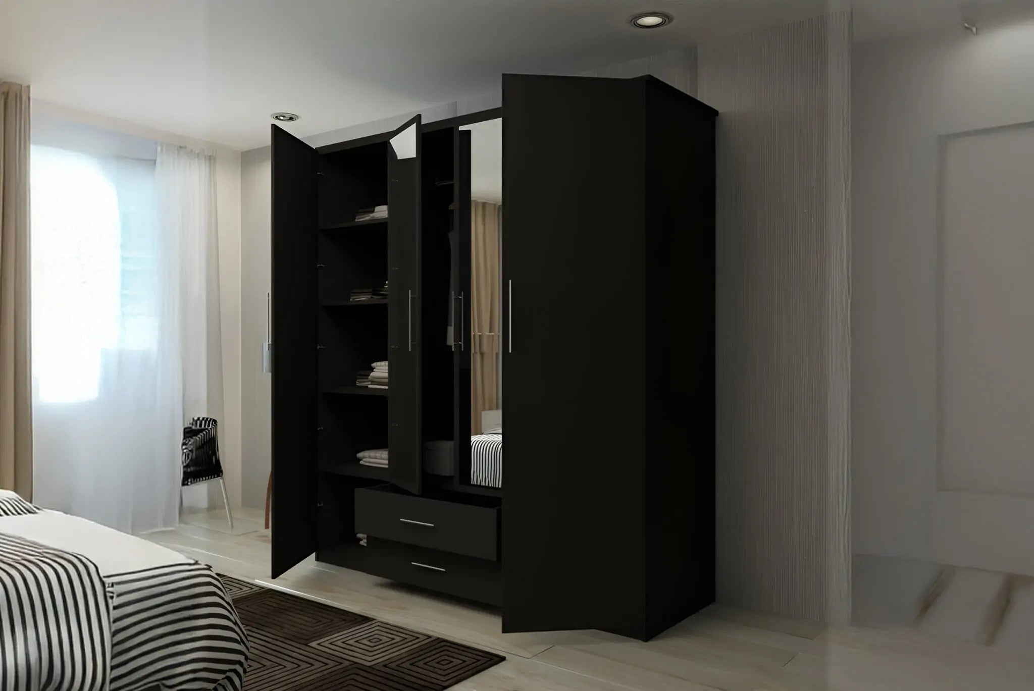London New Hinged Door Wardrobe(WW)