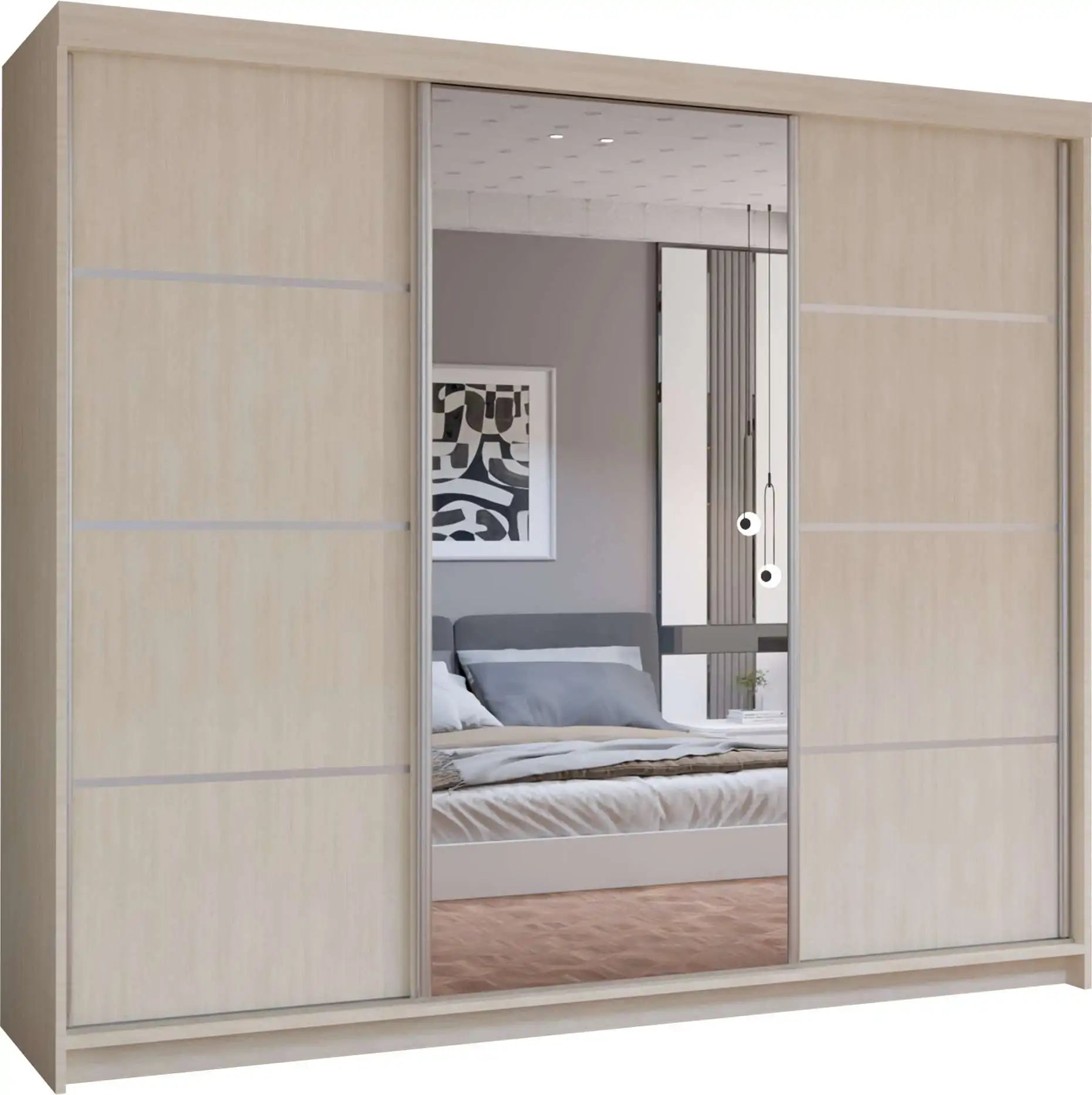 Palarmo 3 Door Sliding Door Wardrobe in 4 Colors(2nd)