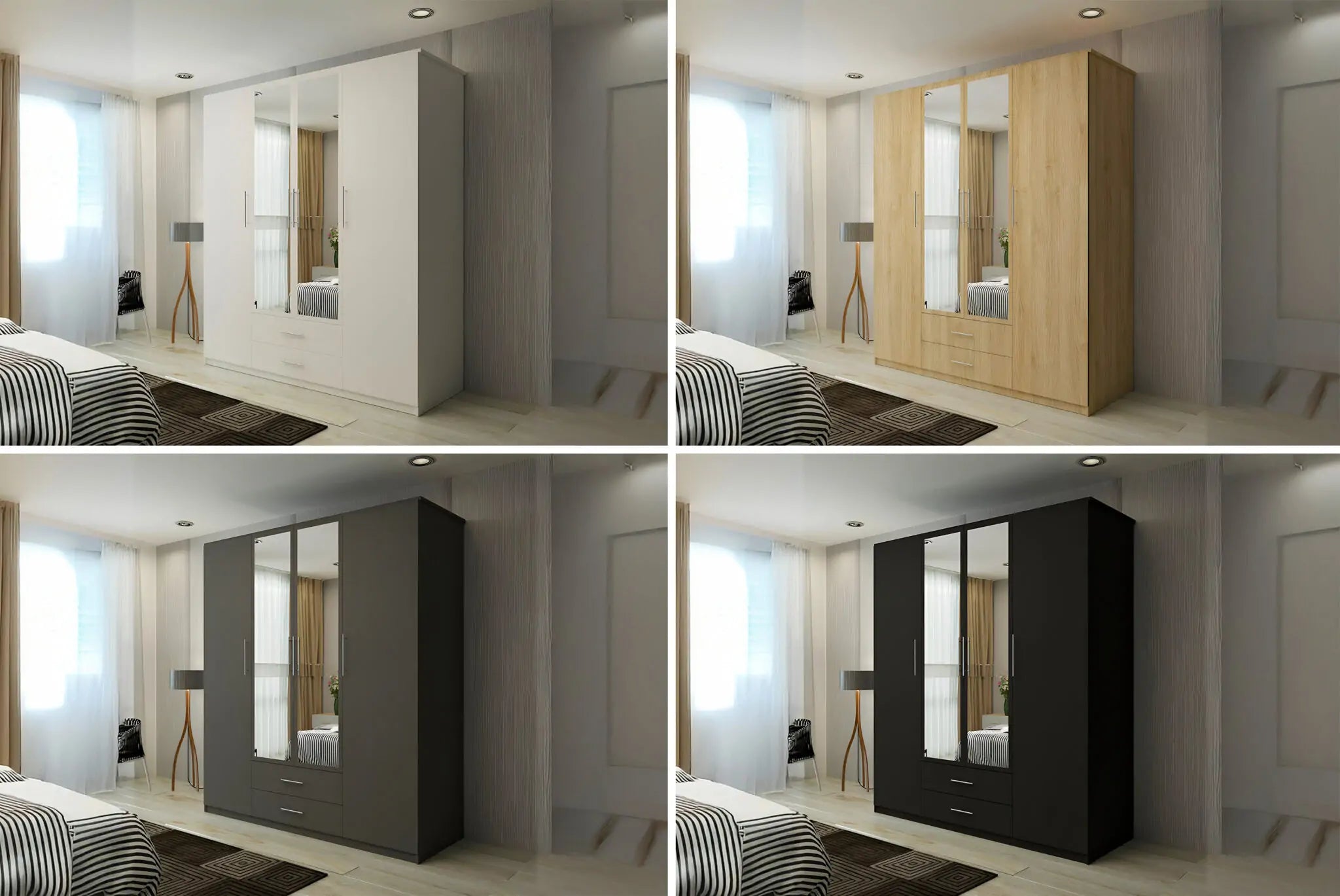 London New Hinged Door Wardrobe(WW)