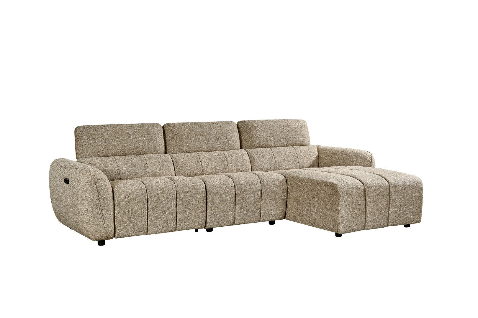 Turin Electric Recliner Sofa Mocha Right Hand