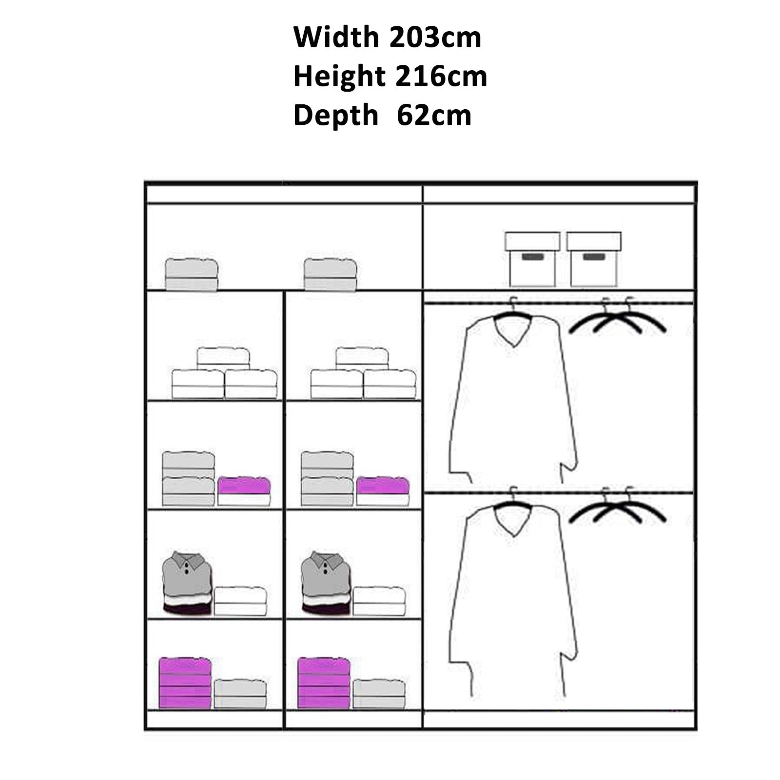 Houston Wenge Wardrobe