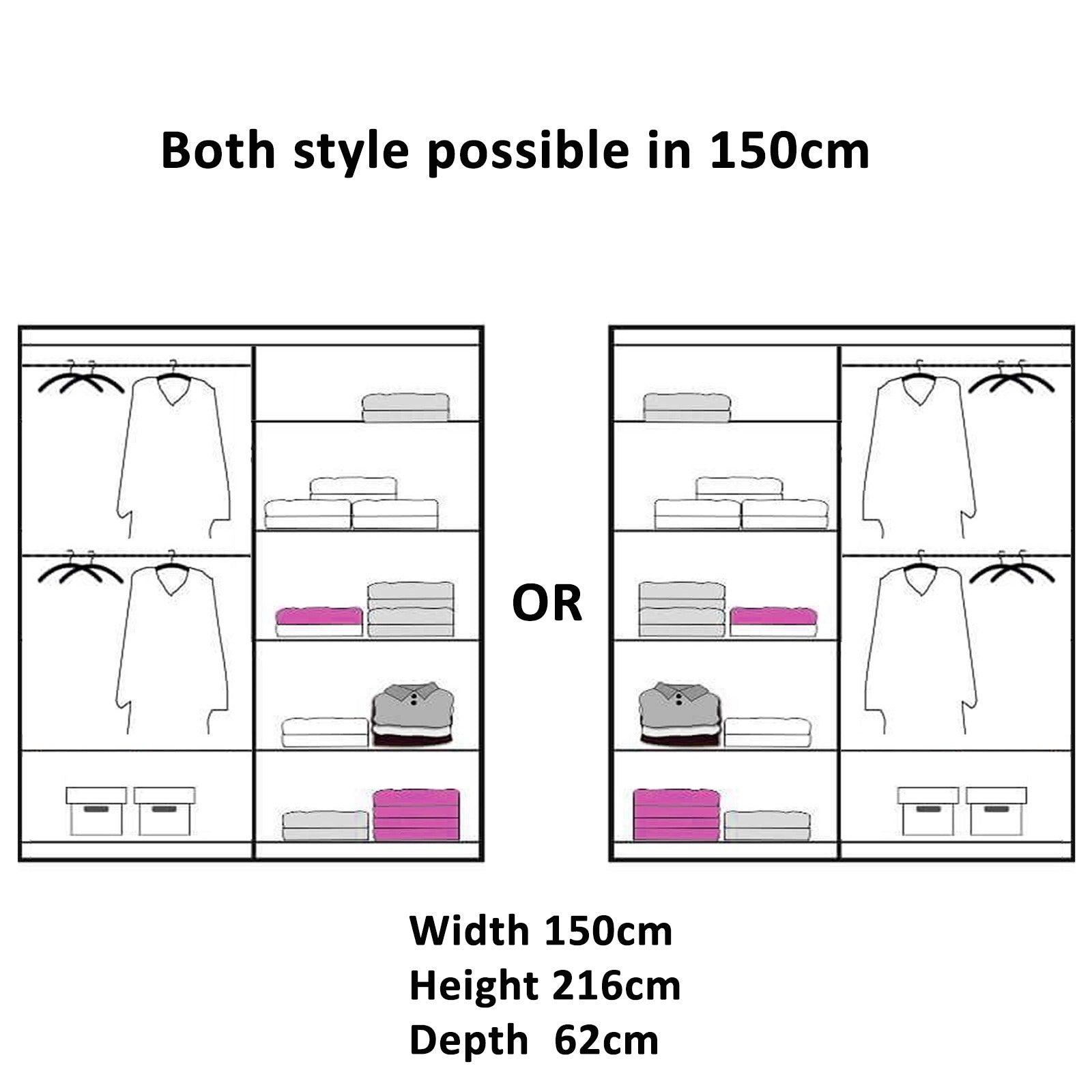 Houston Wenge Wardrobe