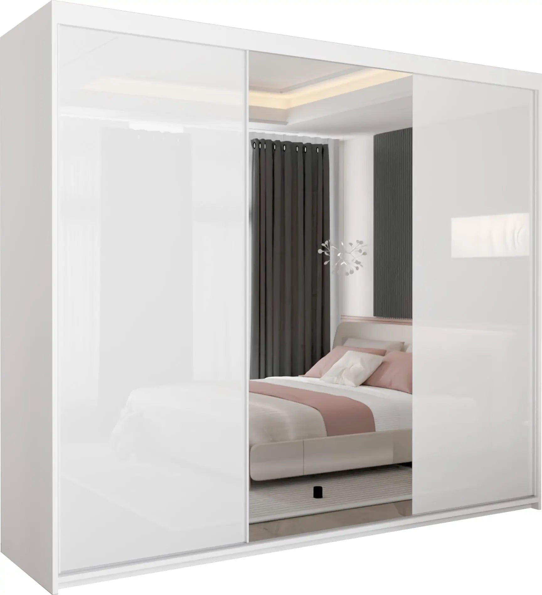 Vikas New High Gloss sliding door Wardrobe(DB)