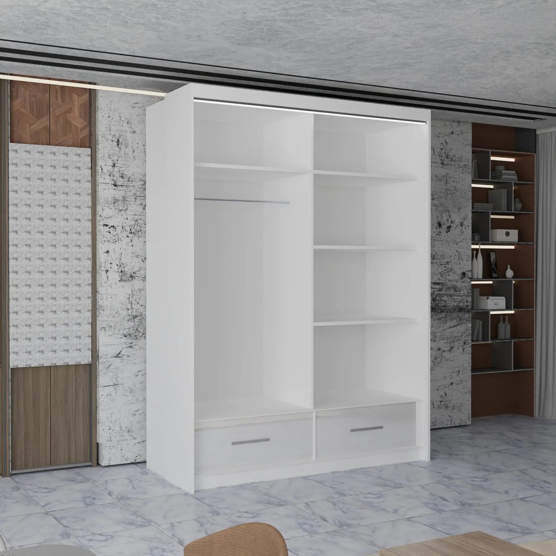 Sycylia High Gloss Sliding Door Wardrobe New Branding