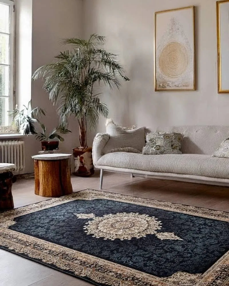 SAPPHIRE Classic Navy Medallion Rug | 8418D E3366 NAVY/NAVY