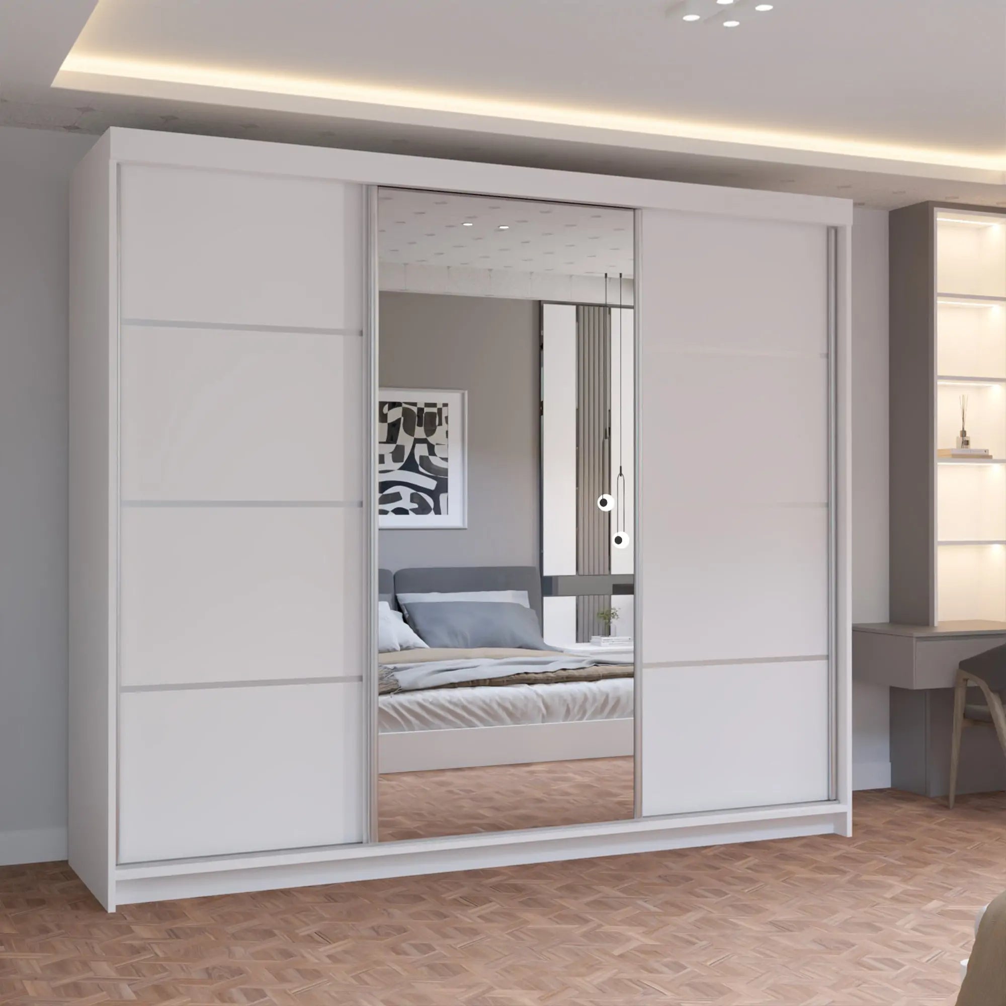Palarmo 3 Door Sliding Door Wardrobe in 4 Colors(2nd)